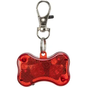 Svietiaci prívesok červená kosť pre psov 4,5 x 3 cm